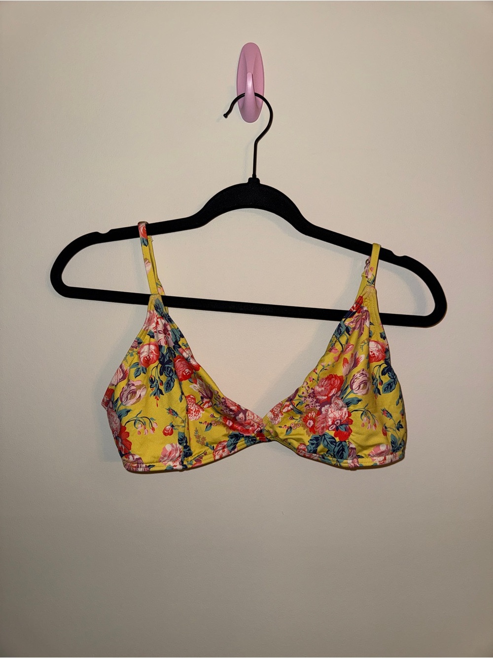 J. Crew Yellow Floral Bralette with Multicolor Bloom